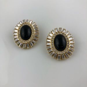 ⚡️Host Pick⚡️Vintage Cabochon & Crystal Earrings